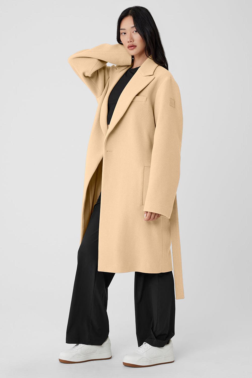 Alo Yoga Wool Gameday Naisten Overcoats Camel | Suomi  4618-ENKQT