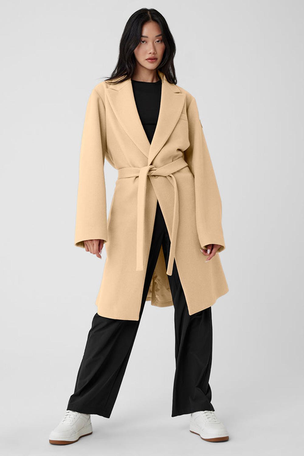 Alo Yoga Wool Gameday Naisten Overcoats Camel | Suomi  4618-ENKQT