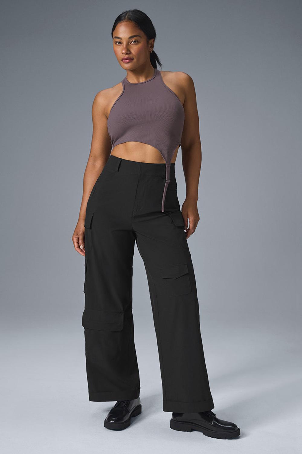 Alo Yoga Workwear Cargo Naisten Housut Mustat | Suomi  0678-IKOCP